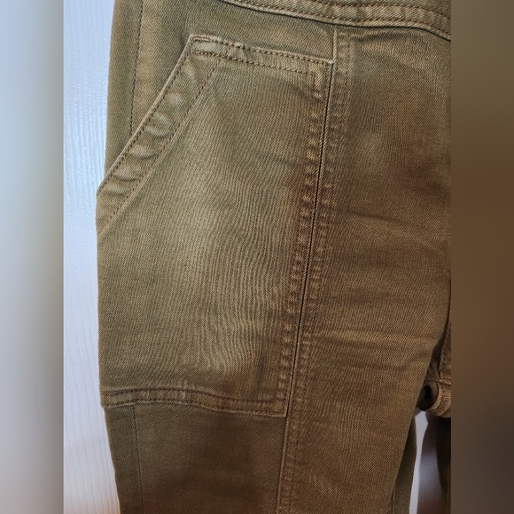 Pilcro And The Letterpress Anthropologie Olive Green High Rise Booycut Trousers - Picture 3 of 13